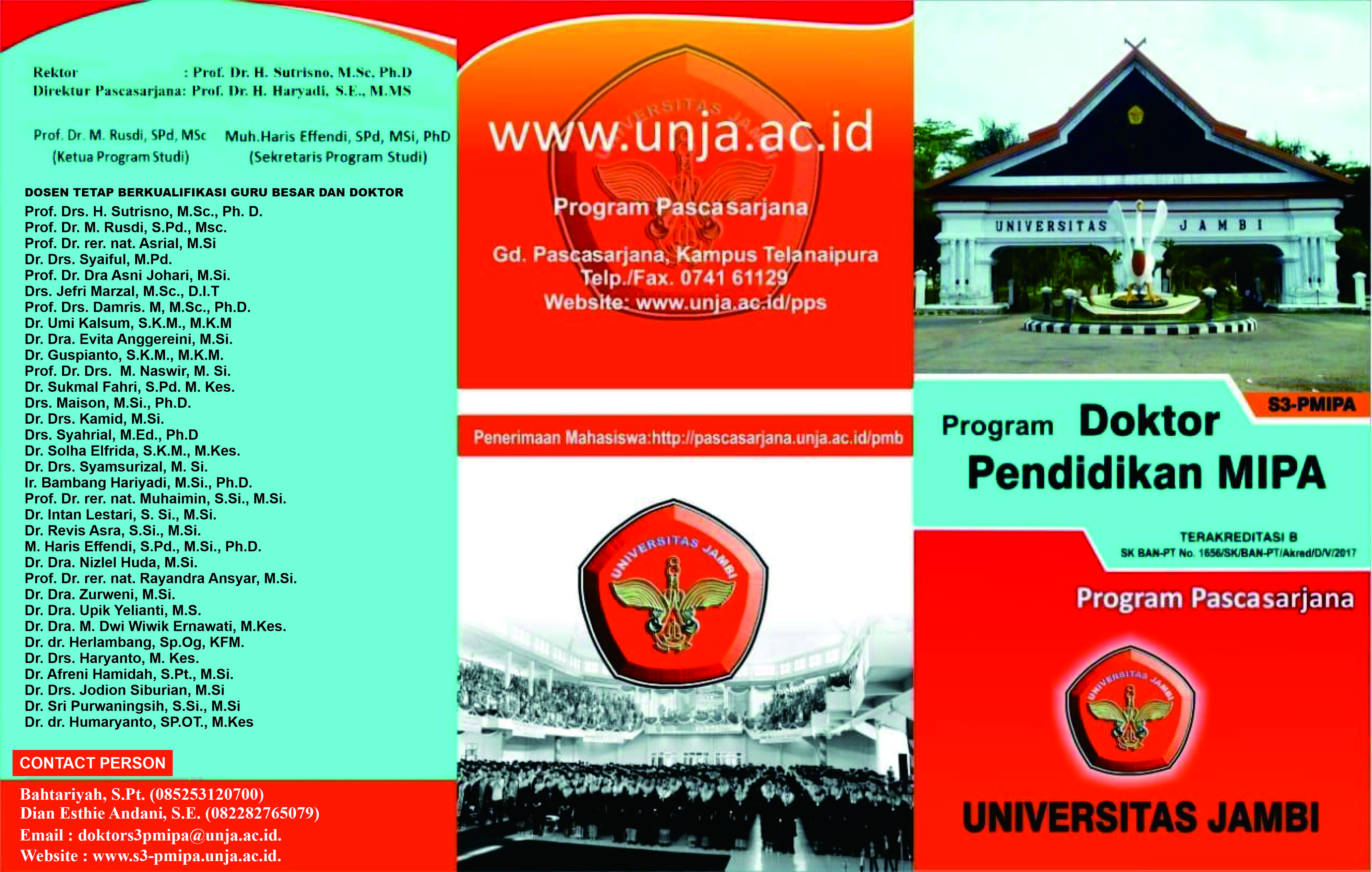 INFORMASI PENERIMAAN MAHASISWA BARU PROGRAM DOKTOR PENDIDIKAN MIPA UNIVERSITAS JAMBI